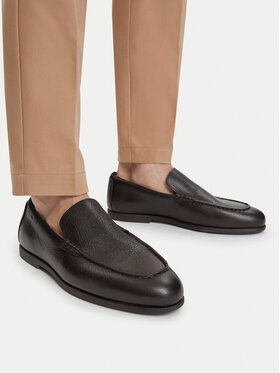 Calvin Klein Лоуфъри Calvin Klein Low Prof Loafer Txt Lth HM0HM02175 Тъмнокафяв