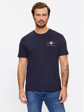 Gant Gant T-Shirt Reg Archive Shield Emb Ss 2067004 Dunkelblau Regular Fit
