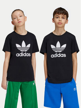 adidas adidas Футболка adicolor Trefoil IY7421 Чорний Regular Fit