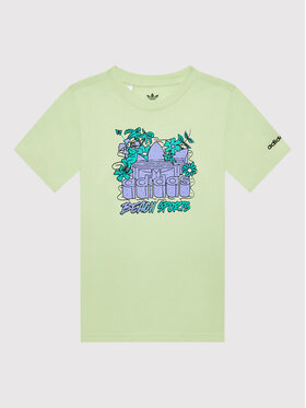 adidas adidas Póló Graphic Stoked Beach HF7434 Sárga Regular Fit