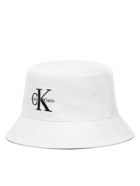 Calvin Klein Cappello Calvin Klein Monologo Embroidery Bucket Hat LV04G5020G Bianco