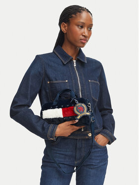 Tommy Jeans Torbica Tommy Jeans Tjw Archive Fur Micro Duffle AW0AW19080 Tamnoplava