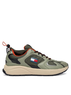 Tommy Jeans Sneakers Tommy Jeans Tjm Runner Mix Material EM0EM01620 Khakifarben
