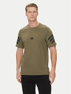 adidas adidas Футболка Future Icons 3-Stripes JD4876 Зелений Regular Fit