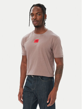 HUGO HUGO Camiseta Diragolino212 50447978 Marrón Regular Fit