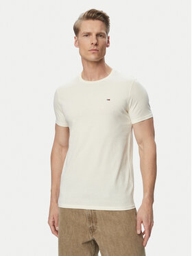 Tommy Jeans Tommy Jeans Camiseta DM0DM04411 Crema Slim Fit