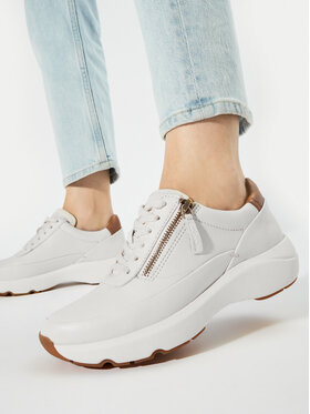 Clarks Снікерcи Clarks Tivoli Zip 26176650 Écru