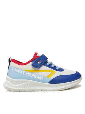 Tommy Hilfiger Sneakersy Tommy Hilfiger Low Cut Lace-Up/Velcro Sneaker T1B9-33868-1756 S Biela