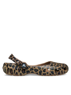Crocs Балеринки Crocs Classic Animal Ballet 212478 Кафяв