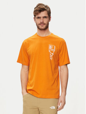 The North Face The North Face Póló NF0A87FF Narancssárga Regular Fit