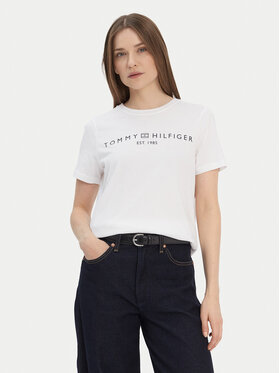 Tommy Hilfiger Tommy Hilfiger Póló Logo WW0WW40276 Fehér Regular Fit