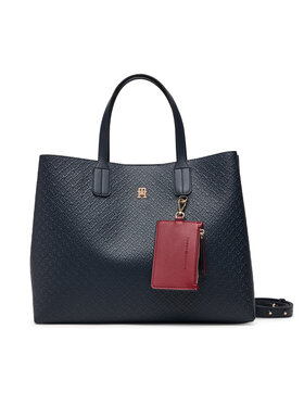 Tommy Hilfiger Rankinė Tommy Hilfiger Th Icon Satchel Mono AW0AW18923 Tamsiai mėlyna