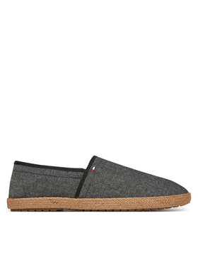 Tommy Hilfiger Espadrilles Tommy Hilfiger Hilfiger Chambray Espadrille FM0FM05391 Schwarz