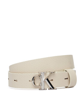 Calvin Klein Дамски колан Calvin Klein Facet Ck Buckle Pebble LV04F7060G Кремав