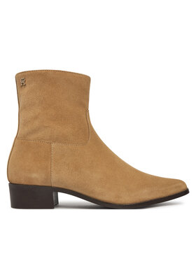 Tommy Hilfiger Stivaletti Tommy Hilfiger Suede Ankle Boot W Zip FW0FW09922 Beige