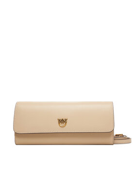PINKO Kabelka PINKO Love Tiny Brids Wallet C AI 25-26 PCPL 103765 A0F1 Béžová