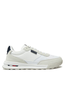 Tommy Hilfiger Snīkeri Tommy Hilfiger Retro Runner Mix Rwb FM0FM05371 Balts