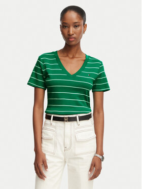 Tommy Hilfiger Tommy Hilfiger Camiseta New Cody WW0WW40584 Verde Slim Fit