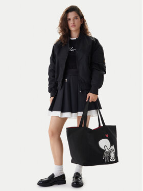 KARL LAGERFELD Ročna torba KARL LAGERFELD B1W50052 Črna