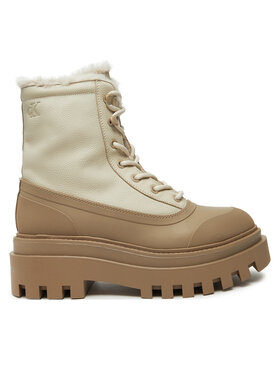 Calvin Klein Jeans Outdoorová obuv Calvin Klein Jeans Flatform Lace Up Boot Padded YW0YW01557 Béžová