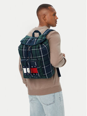 Tommy Jeans Zaino Tommy Jeans Tjm Archive Check Backpack AM0AM14816 Verde