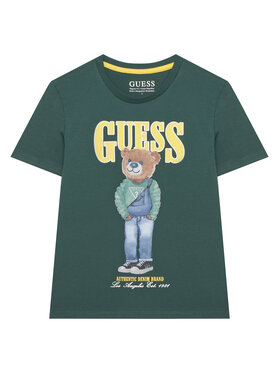 Guess Guess T-shirt L6RI11 K8HM4 Zelena Regular Fit
