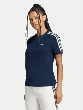 adidas adidas Majica Lace 3 Stripes LG4264 Mornarsko modra Regular Fit