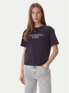 Guess Guess Camiseta GUESS x NORTH SAILS W6GI03 K2657 Azul marino Relaxed Fit