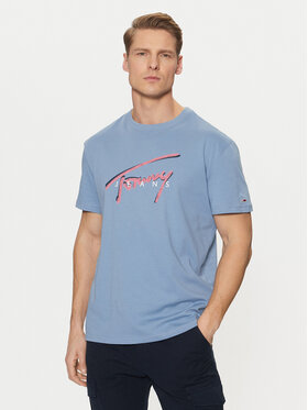 Tommy Jeans Tommy Jeans T-shirt Signature DM0DM21109 Plava Regular Fit