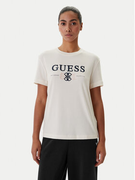 Guess Guess Camiseta V6RI13 KD772 Écru Regular Fit