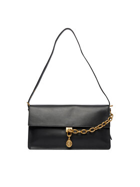 Tommy Hilfiger Ročna torba Tommy Hilfiger Crest Leather Conv Shoulder Bag AW0AW19015 Črna