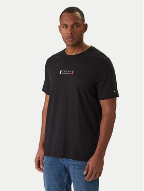 Tommy Hilfiger Tommy Hilfiger Camiseta Brand Love MW0MW41453 Negro Regular Fit