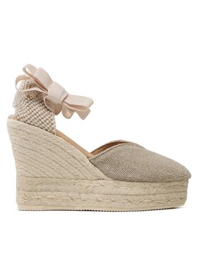 Manebi Еспадрильї Manebi Heart-Shaped Wedge Espadrilles O 7.1 WH Бежевий