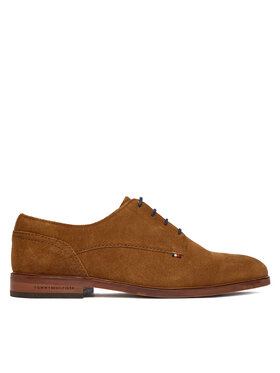 Tommy Hilfiger Cipele Tommy Hilfiger Hilfiger Suede Dress Shoe FM0FM05776 Smeđa