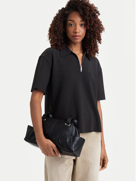 Calvin Klein Handtasche Calvin Klein Pockets Monologo Shoulder Bag LV04F3688G Schwarz