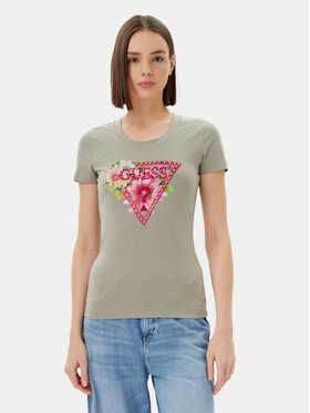 Guess Guess Футболка W5GI10 J1314 Зелений Slim Fit