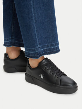 Calvin Klein Сникърси Calvin Klein Chunky Cups Laceup Lth Bt Croc HW0HW03223 Черен