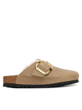 Birkenstock Шльопанці Birkenstock Boston Big Buckle Shearling 1030444 Коричневий