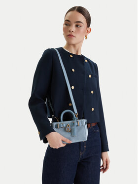 Tommy Hilfiger Borsetta Tommy Hilfiger American Icon Micro Tote Suede AW0AW18853 Celeste