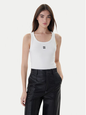 HUGO Hugo Топ Datamia 50514489 Білий Slim Fit