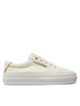 Tommy Hilfiger Snīkeri Tommy Hilfiger Essential Vulc Textile Sneaker FW0FW08323 Écru