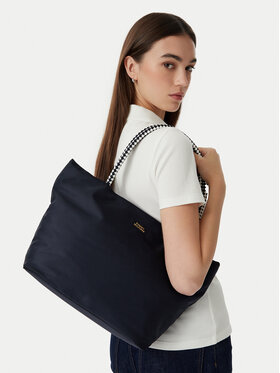 Tommy Hilfiger Handtasche Tommy Hilfiger Th Marina Hobo/Tote Nylon AW0AW18862 Dunkelblau