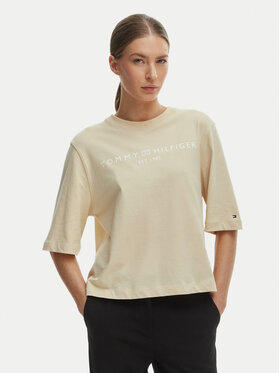 Tommy Hilfiger Tommy Hilfiger Camiseta WW0WW47811 Beis Relaxed Fit