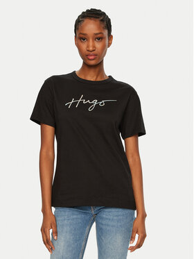 HUGO HUGO Футболка Damacia 50535491 Чорний Regular Fit