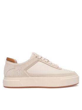 Calvin Klein Snīkeri Calvin Klein Basket Lace Up Pro Lth Mix Mg YW0YW01987 Bēšs