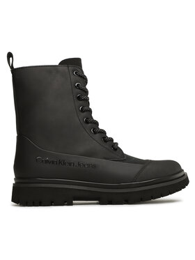 Calvin Klein Jeans Ghete Calvin Klein Jeans Chunky Combat Laceup Boot Rub YW0YW01066 Negru
