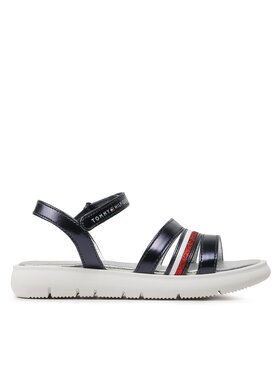 Tommy Hilfiger Sandále Tommy Hilfiger Stripes Velcro T4A2-32771-1372 M Tmavomodrá