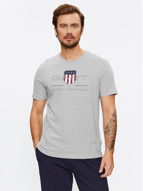 Gant Gant Póló Reg Archive Shield Ss 2003199 Szürke Regular Fit