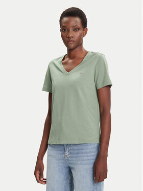 Gant Gant Camiseta Shield 4200750 Verde Regular Fit