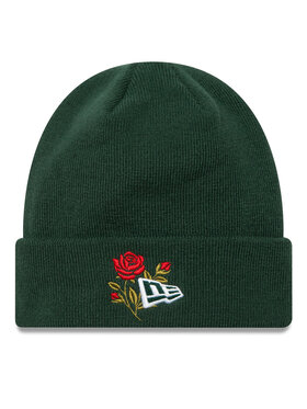 New Era Шапкa New Era Rose Icon Cuff Knit Beanie 60580736 Зелений